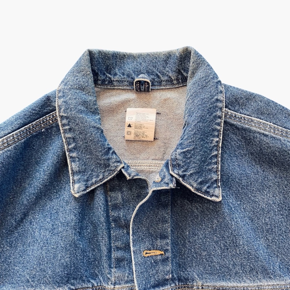 Carhartt Men’s Jacket Vintage Trucker J12 DST Cotton Denim Blue Size L - Picture 4 of 9